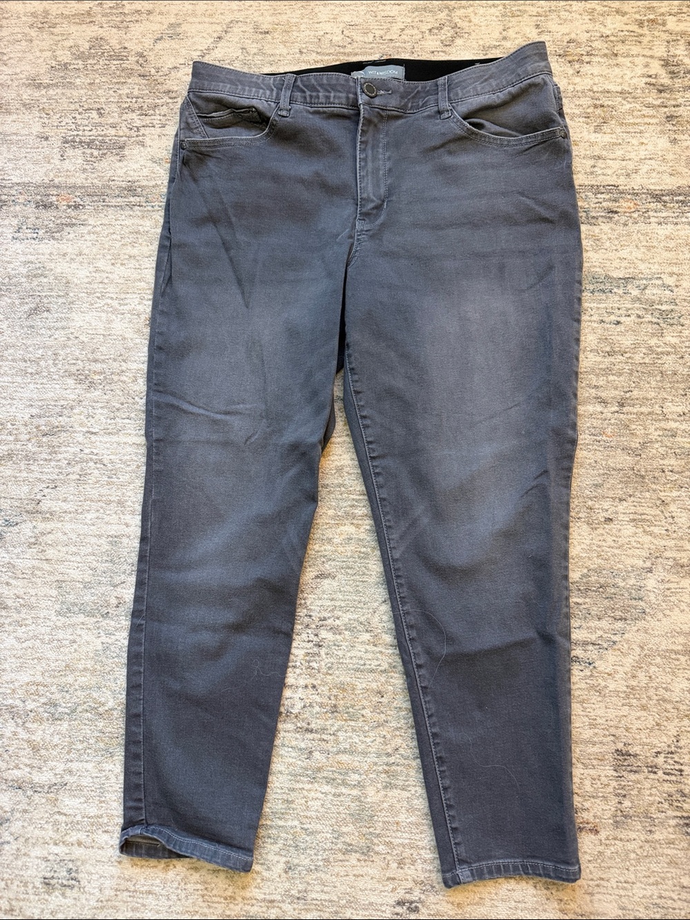 Wit & Wisdom Women's Charcoal Skinny Jeans